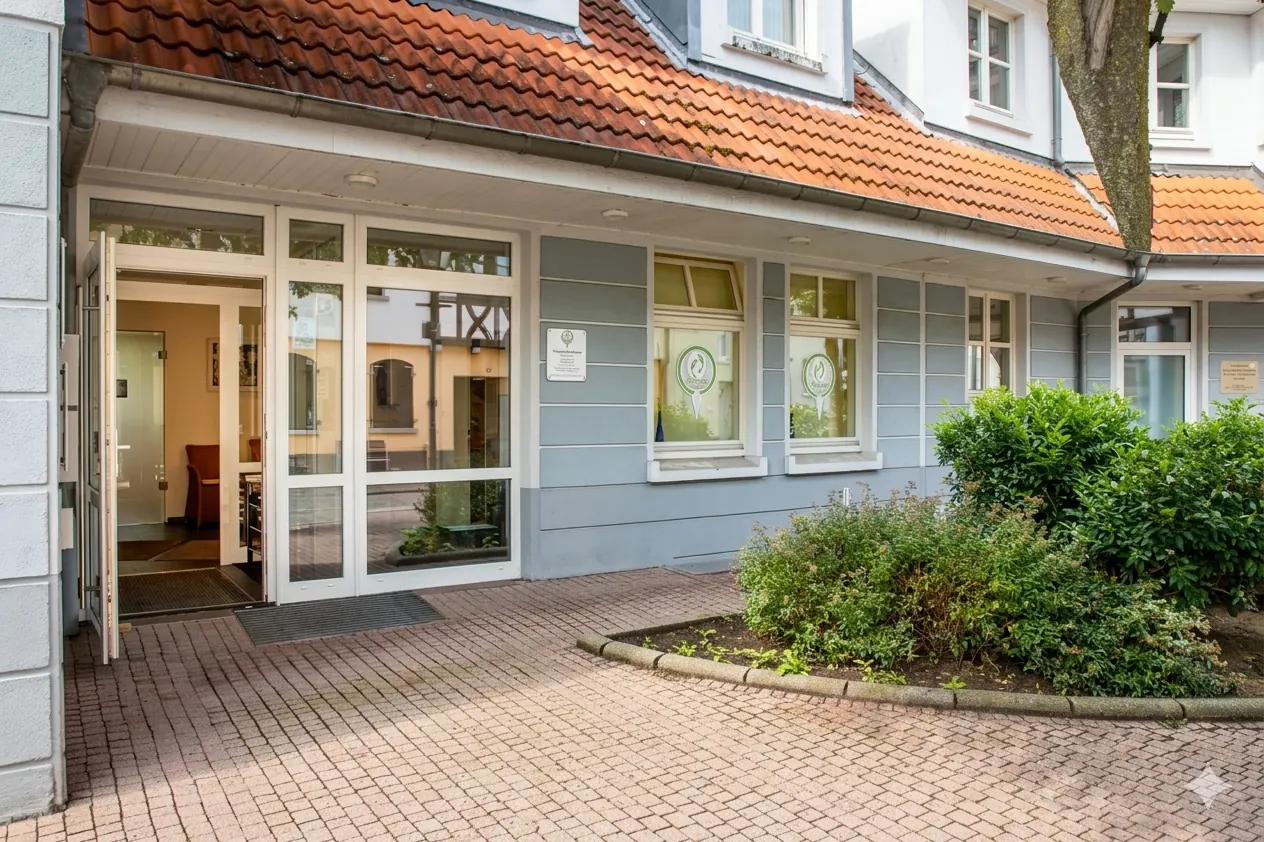 Außenansicht der Phoenix Podologie Praxis in Grünberg