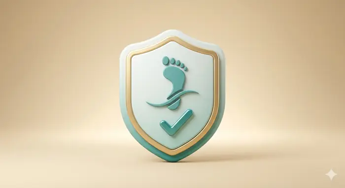 Symbol für Vorbeugung und langfristige Fußgesundheit